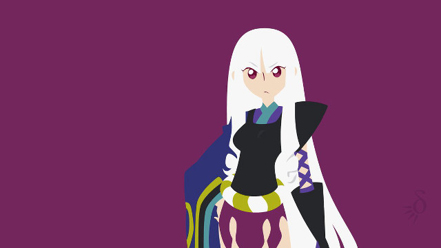 White hair black dress cat free wallpaper - medium preview image