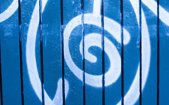 Blue wall white swirls fire free wallpaper - medium preview image
