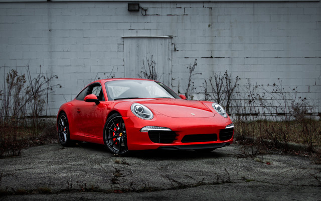 Red sports car white wall free wallpaper - medium preview image