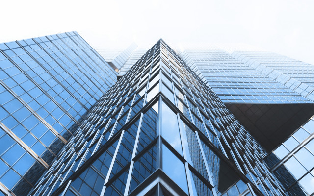 Tall building windows clock sky free wallpaper - medium preview image