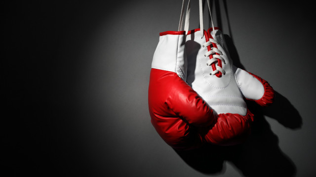 Boxing gloves hanging wall 3d #2 free wallpaper - medium preview image