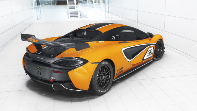 Yellow sports car white room free wallpaper - medium preview image