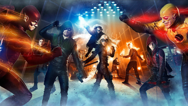 Costumed group flash stage cyborg free wallpaper - medium preview image