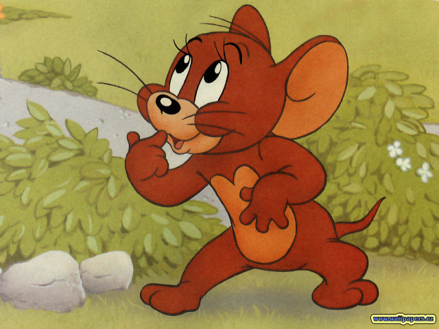 Cartoon character running grass mouse free wallpaper - medium preview image