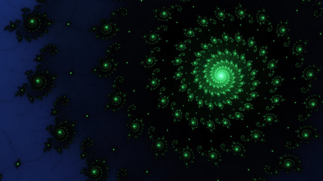 Green light mandelbrot fractal night free wallpaper - medium preview image