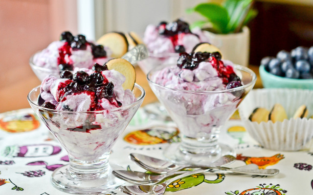 Ice cream fruit salad rococo free wallpaper - medium preview image