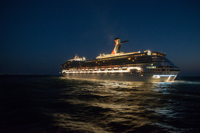 Cruise ship ocean night lights #2 free wallpaper - medium preview image