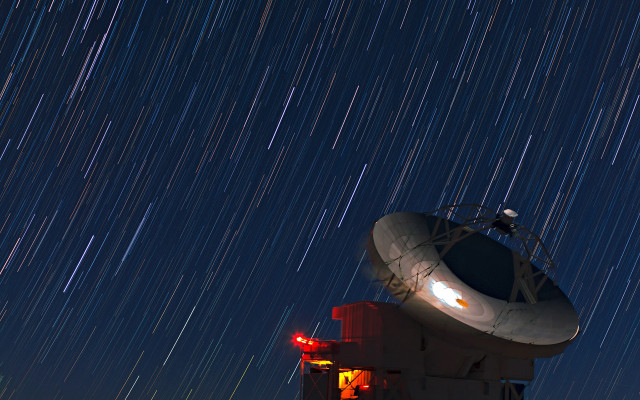 Satellite dish night sky stars #2 free wallpaper - medium preview image