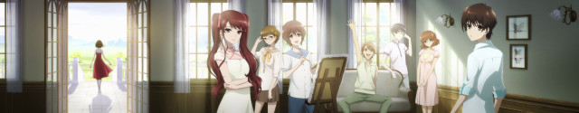 Anime characters room windows chair free wallpaper - medium preview image
