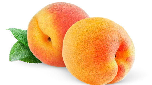 Peaches leaves white background ambreen free wallpaper - medium preview image