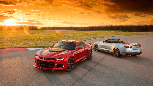 Cars sunset mountains ocean beach free wallpaper - medium preview image