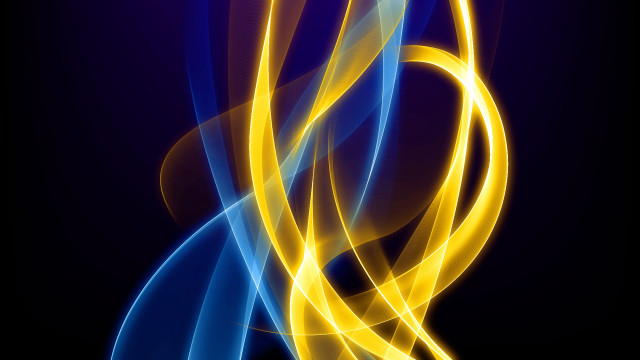 Blue yellow abstract sculpture swirls free wallpaper - medium preview image