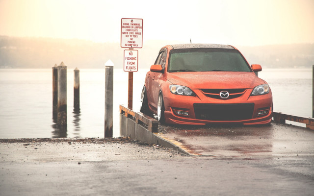 Car dock sign gloomy desert free wallpaper - medium preview image