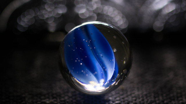 Glass ball blue white table free wallpaper - medium preview image