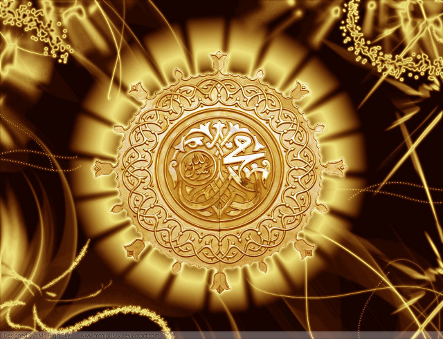 Golden black background circular design free wallpaper - medium preview image