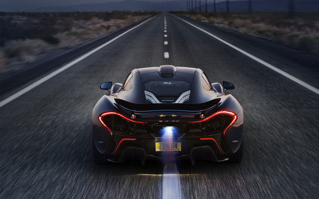 Black sports car night highway #2 free wallpaper - medium preview image