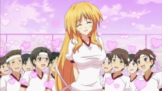 Young women fence hearts group free wallpaper - medium preview image