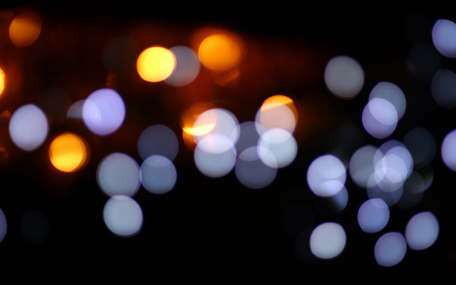 Blurry lights night sky bokeh free wallpaper - medium preview image