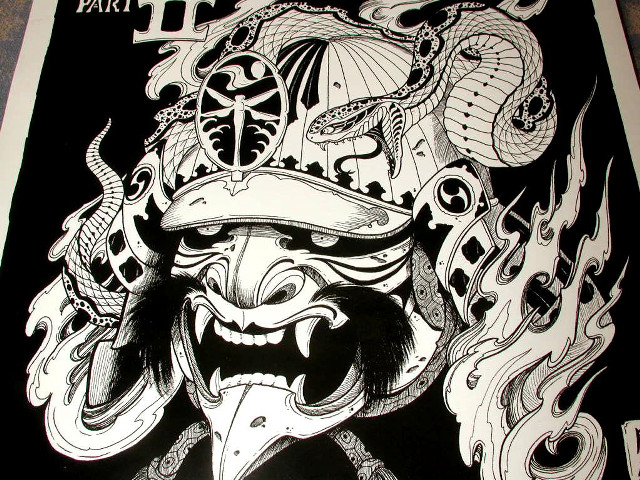 Mask dragon snake poster art free wallpaper - medium preview image