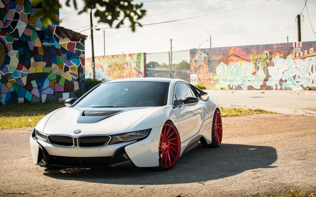 White car graffiti wall tree free wallpaper - medium preview image