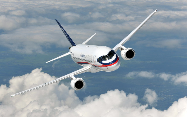 Large jetliner cloudy sky dahlov free wallpaper - medium preview image