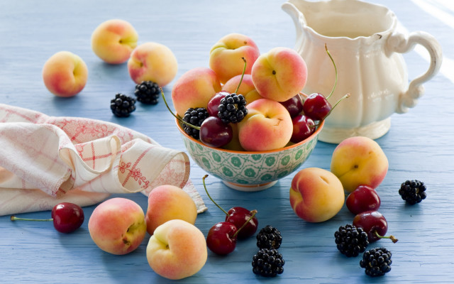 Bowl fruit table berries apple free wallpaper - medium preview image