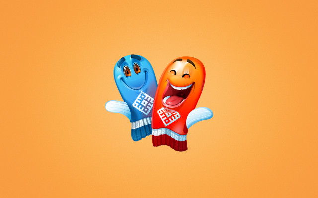 Cartoon characters candy laughing orange free wallpaper - medium preview image