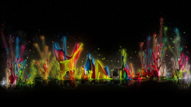Colorful abstract city night lights free wallpaper - medium preview image