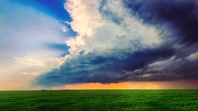 Clouds rainbow horse matte stormy free wallpaper - medium preview image