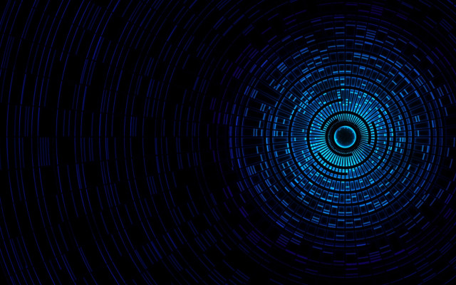 Blue circle black background generative free wallpaper - medium preview image