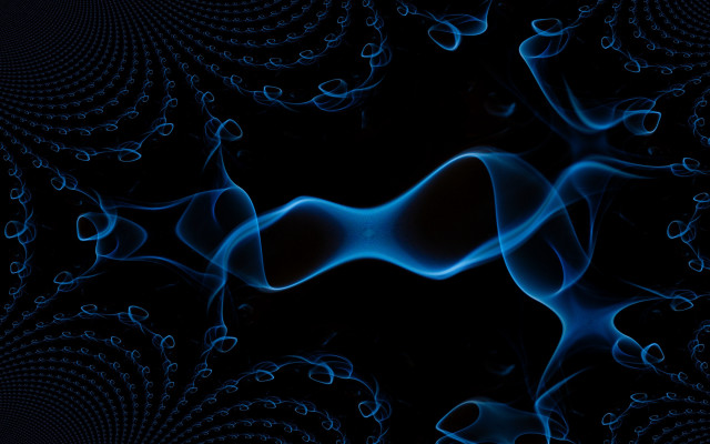 Blue abstract spiral black fractal free wallpaper - medium preview image