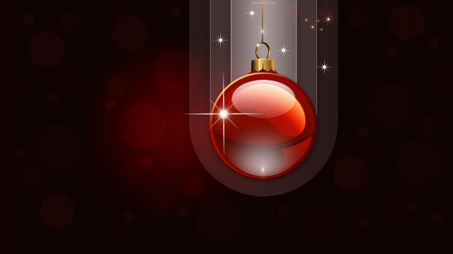 Red christmas ornament string dark free wallpaper - medium preview image