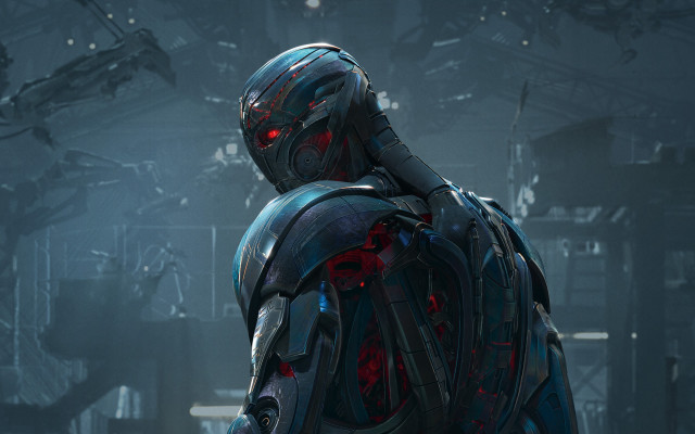 Futuristic man futuristic suit red free wallpaper - medium preview image