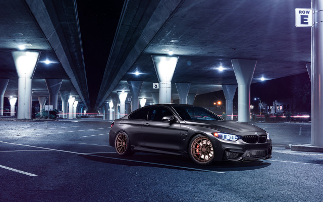 Car parking lot night lights free wallpaper - medium preview image