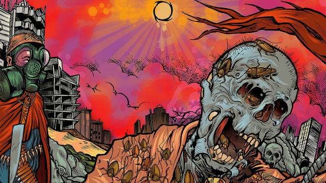 Giant monster human face city free wallpaper - medium preview image