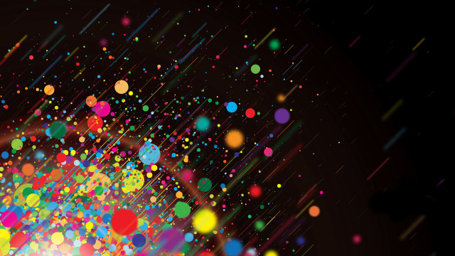 Colorful dots black background white #3 free wallpaper - medium preview image