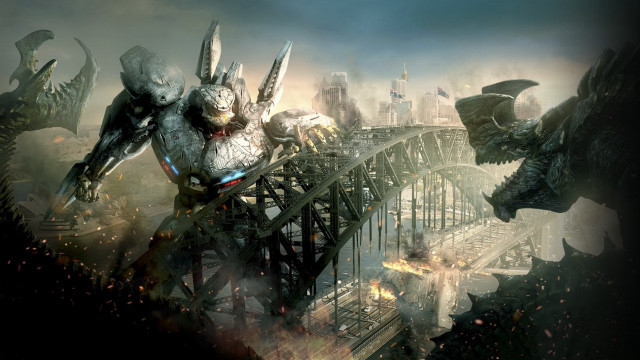 Giant robot dragon cityscape armor free wallpaper - medium preview image