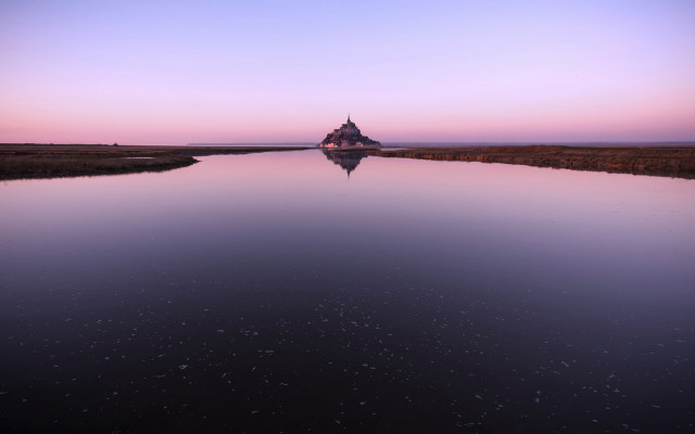 Water sunset building pink sky free wallpaper - medium preview image