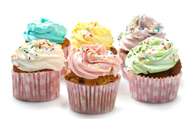 Cupcakes colorful frosting sprinkles christmas free wallpaper - medium preview image