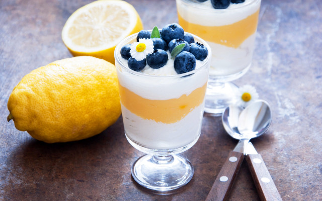Glasses food table lemons knife free wallpaper - medium preview image