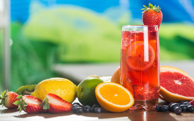 Fruit juice strawberry beach summer free wallpaper - medium preview image