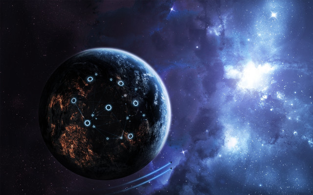 Space station galaxy stars aurora #2 free wallpaper - medium preview image
