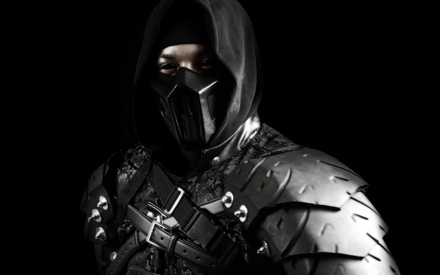 Man armor sword mask black free wallpaper for desktop - medium preview image