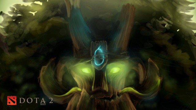 Green creature glowing forest concept free wallpaper - medium preview image
