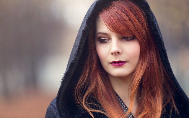 Red hair gothic portrait asia free wallpaper - medium preview image