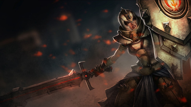 Armor flame sword shield clint free wallpaper - medium preview image