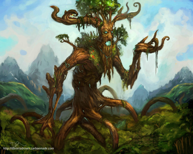 Tree strange face arms painting free wallpaper - medium preview image