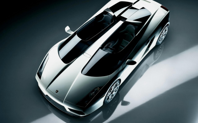 White sports car shadow light free wallpaper - medium preview image