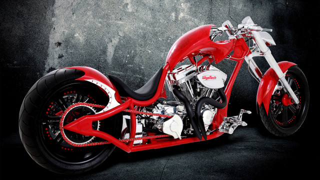 Red motorcycle dark room detailed free wallpaper - medium preview image