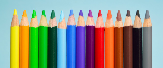 Colored pencils child drawing complementary free wallpaper - medium preview image
